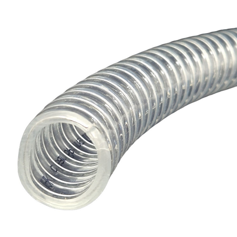 Clear Reinforced Spiral Marine Suction Hose - 3/4"