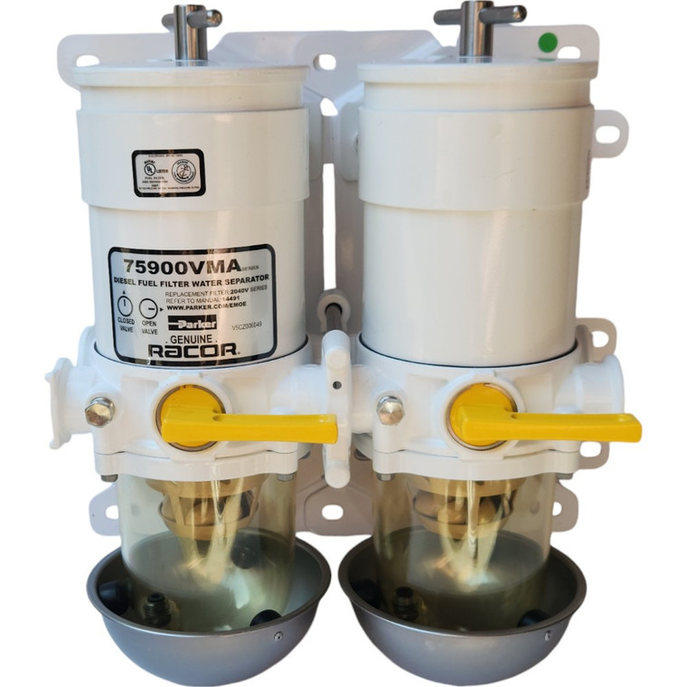 Racor Genuine Dual 900VMA Fuel Water Separator Assembly - 75900VMA10