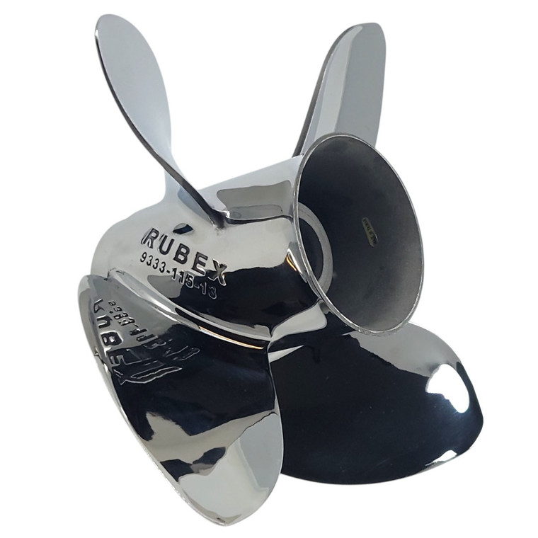 Mariner 25-70HP Solas Rubex C4 Stainless Steel 4 Blade Propeller - 11.5" Diameter 12" Pitch