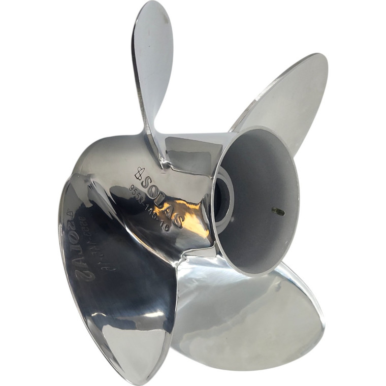 Mercury 90-300HP Solas Rubex HR4 Stainless Steel Left Hand Propeller - 14.13" Diameter 18" Pitch
