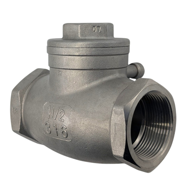 Stainless Steel Swing Check Valve - 1-1/2"