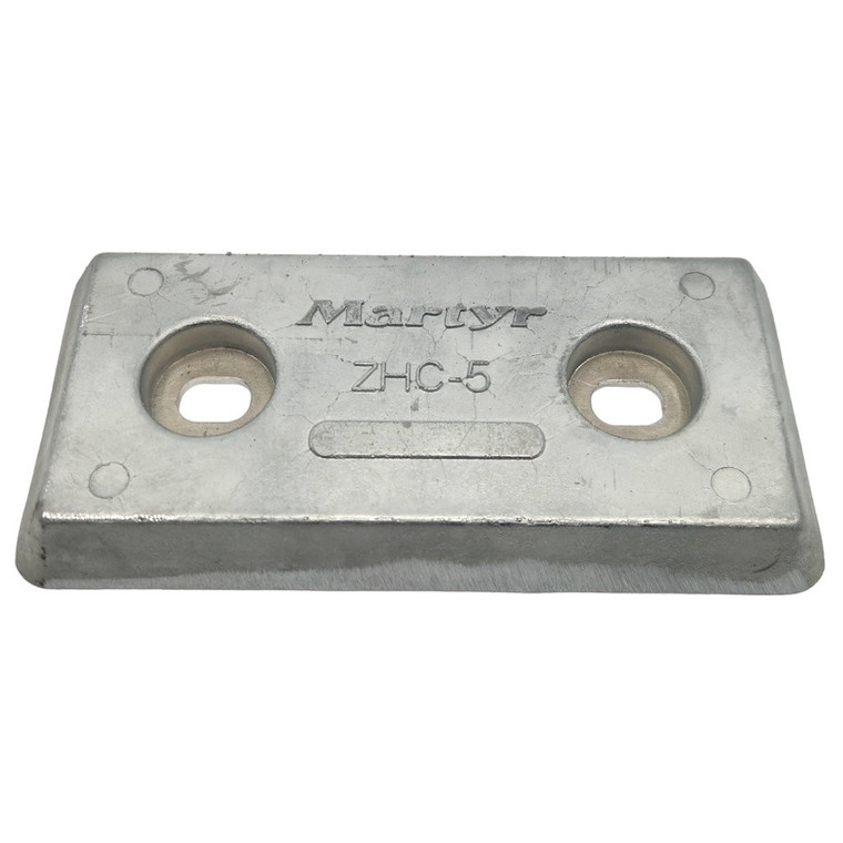 Block Anode 110mm Centres Zinc 203 x 102 x 19mm - CM2-84-75H