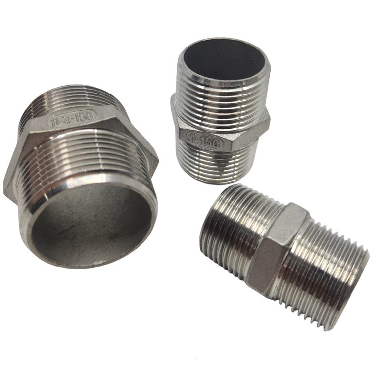 1/2" Stainless Steel Hex Nipple