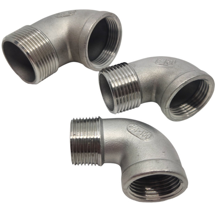 3/8" 90 Degree Male/Female Stainless Steel Elbow