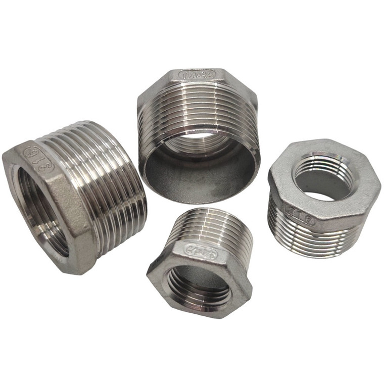 1" Male x 3/4" Female Stainless Steel Reducing Bush