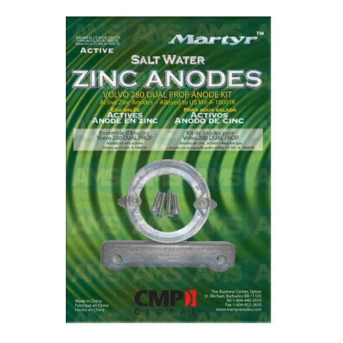 Volvo Anode Kit 280 Duo Prop Zinc