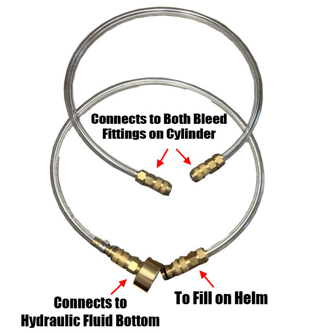 Hydraulic Cylinder Bleed Kit - Connects both bleed valves & makes bleeding hyrdraulic system much easier
