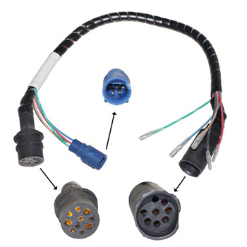 Adapter Harness for Mercury 8 pin Ctrl 1980-2005 t Johnson & Evinrude engine 1976-1995
