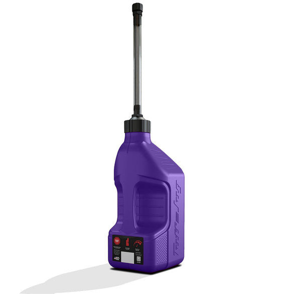 Tuff Jug Fuel Can With Black Standard Cap Auto Shut Of Spout & View Strip - Purple 10L