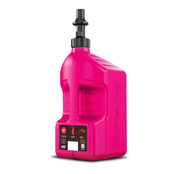 Tuff Jug Fuel Can with Black Ripper Cap with View Strip - Pink 20L