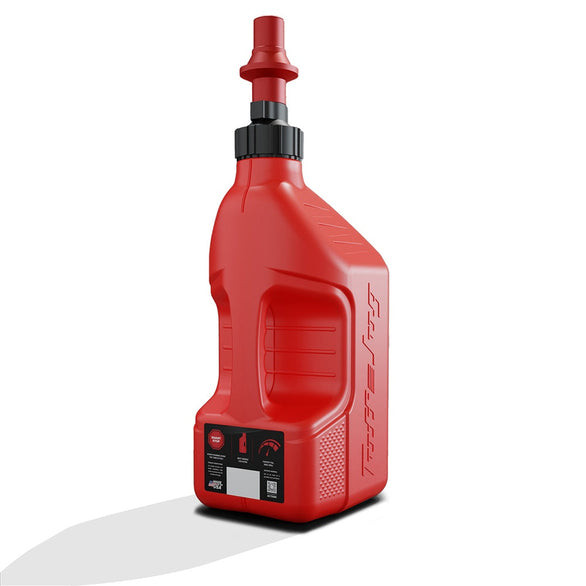 Tuff Jug Fuel Can With Red Ripper Cap & View Strip - Red 10L