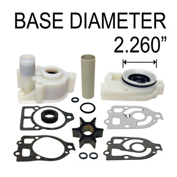 Water Pump Kit with Base - MC I & R with PreloadPin without Flush Screw 1970-1984