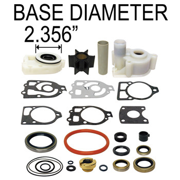 Water Pump Kit - MR/Alpha One without Preload Pin with Base & Seals 1983-1990