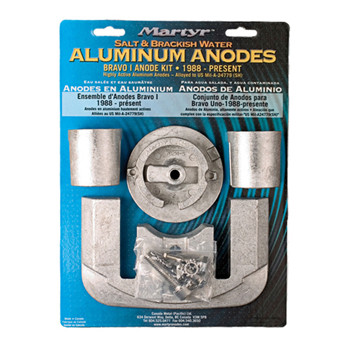 Aluminum Kit Anode - Bravo I Salt/Brackish Water