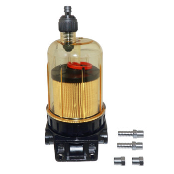 Fuel Water Seperator Assembly - With Mounting Bracket 5/8" & 3/8" Fittings