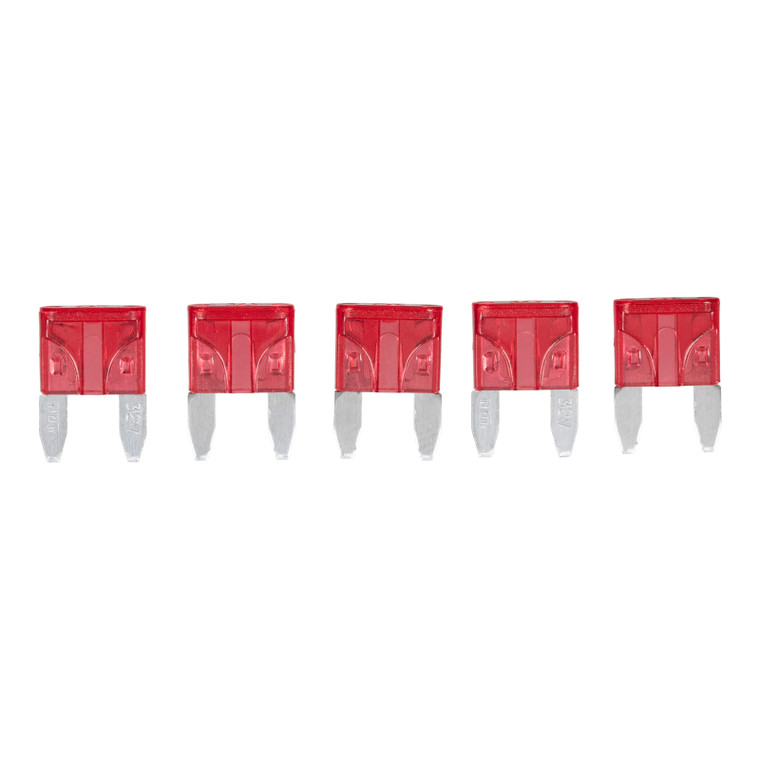 Pack of 5 Fuses - 10a Mini Blade - Red