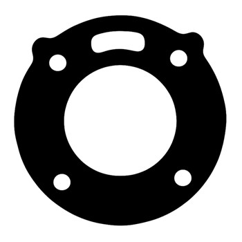 Gasket Exhaust Elbow - Crusader V6 V8 with Log Style 1 Hole