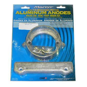 Kit Anode for Volvo Aq280DP Aluminum/Salt Water & Brackish