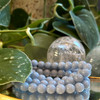 Angelite Bracelet  - Angelic Communication | Calms Overwhelming Emotions  | Serenity | Spiritual Awareness