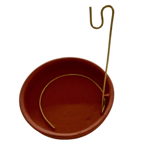Brass Rope Incense Burner w/ Ceramic Base