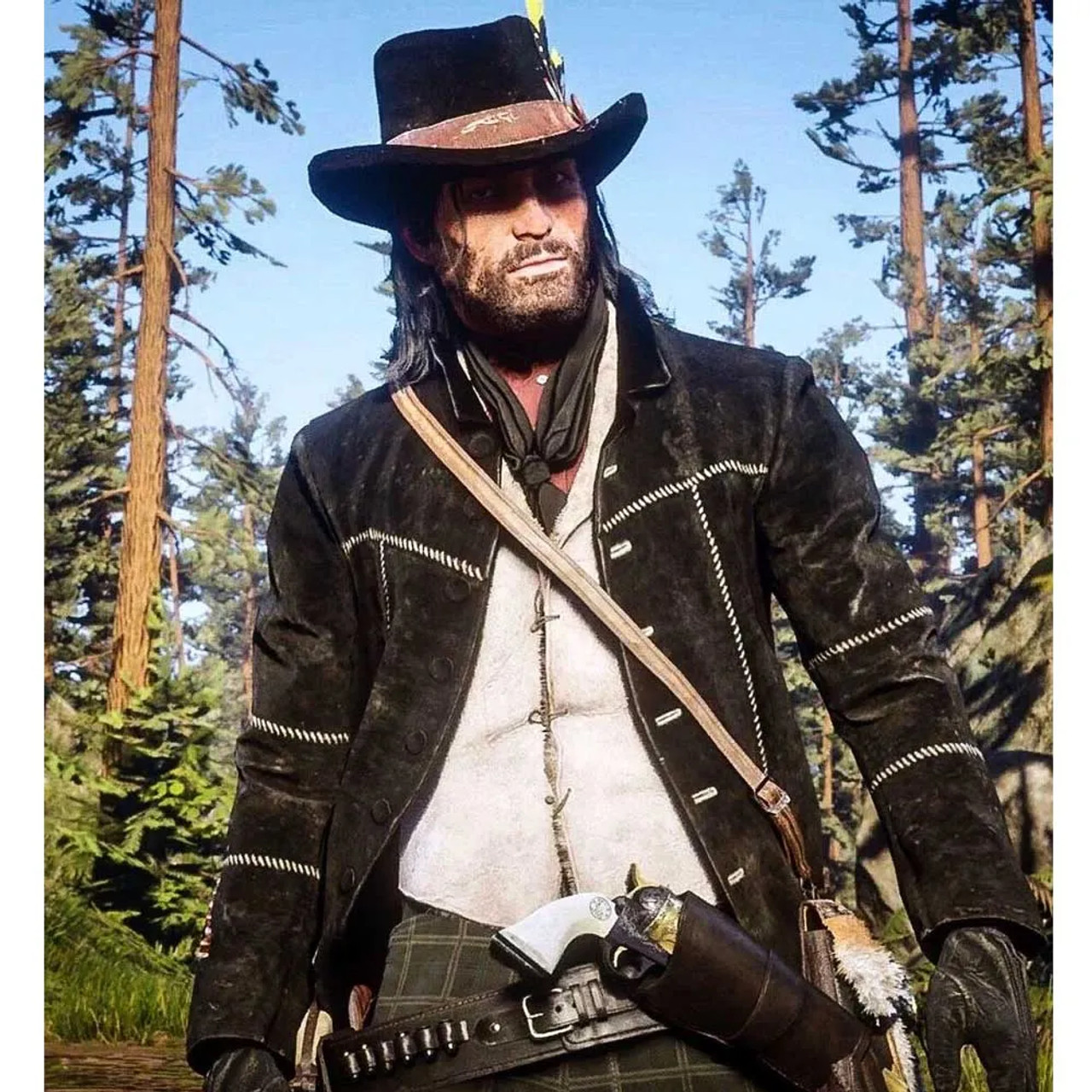 John Marston RDR2 Winter Cowboy Black Jacket - Main Image