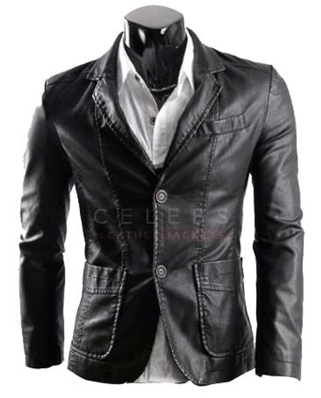 smart casual leather jacket