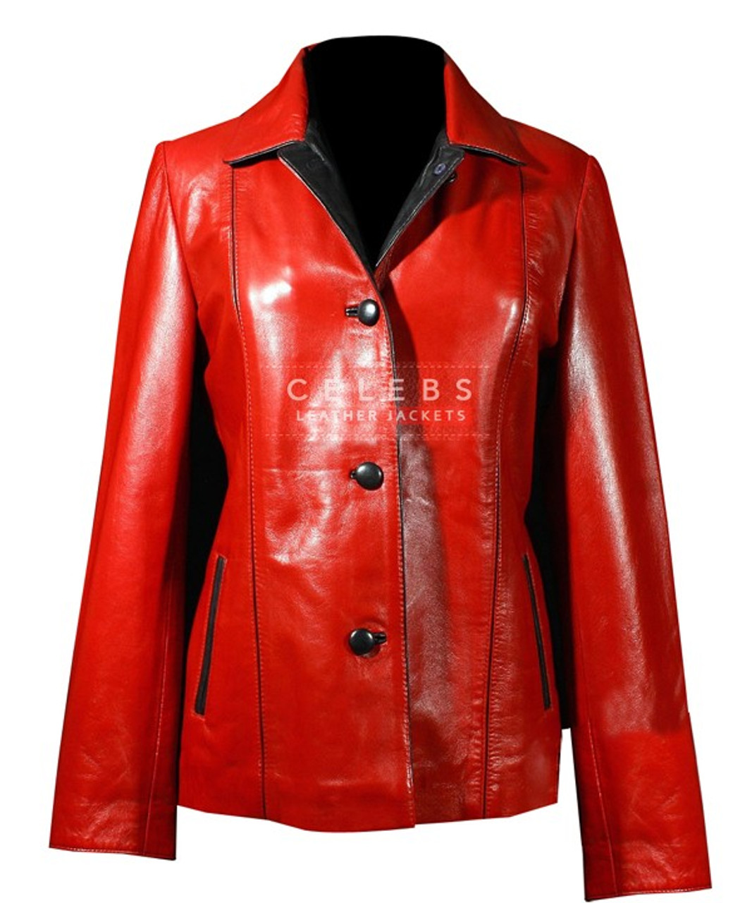 Red Leather Lover's Dream Jacket for Ladies By Brune & Bareskin