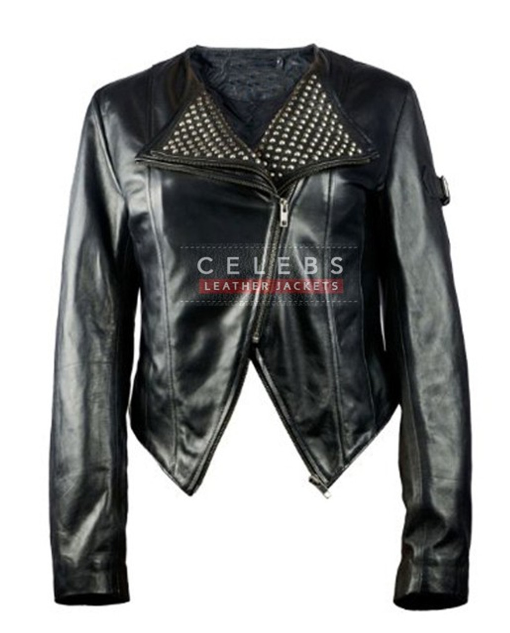 Elegant Look Studded Men Biker Leather Jacket | Motorcycle Studded Jacket