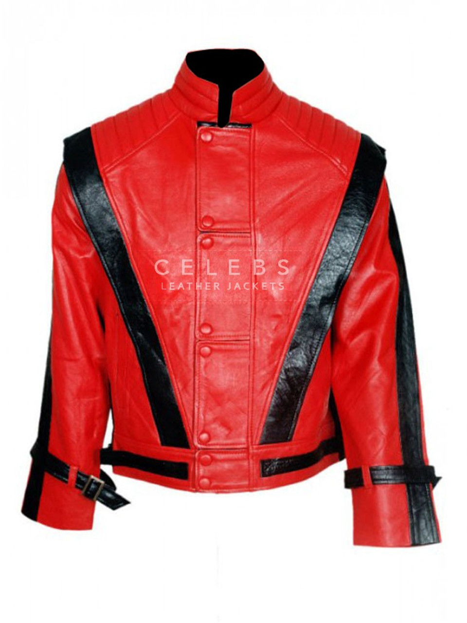 Michael jackson thriller red clearance leather jacket