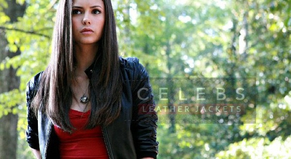 elena gilbert black leather jacket