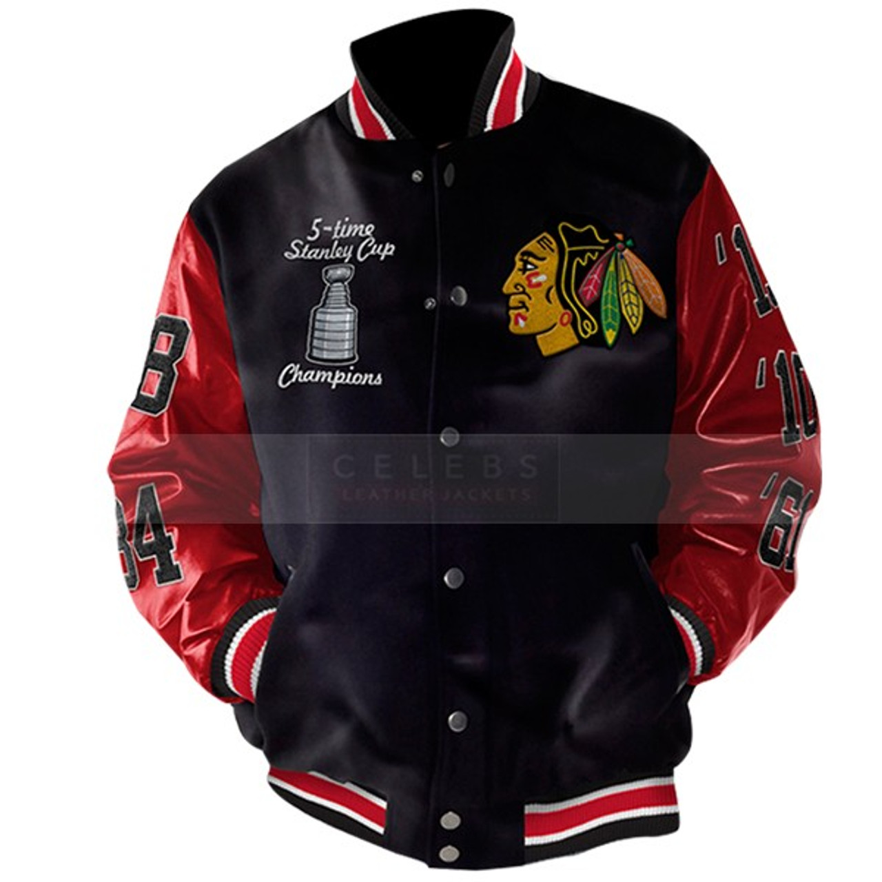 Stanley Champions Blackhawks Chicago Leather Jacket