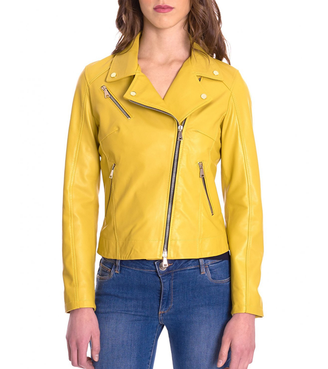 Women's Asymmetrical Leather Jacket