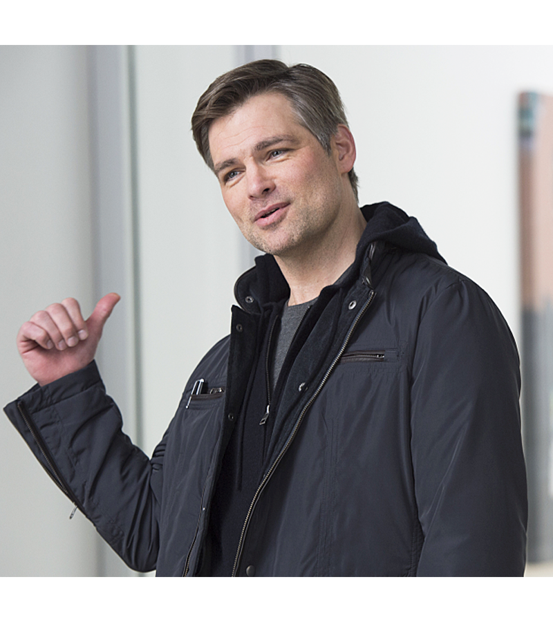 Billions TV Series Daniel Cosgrove Black Hooded Jacket