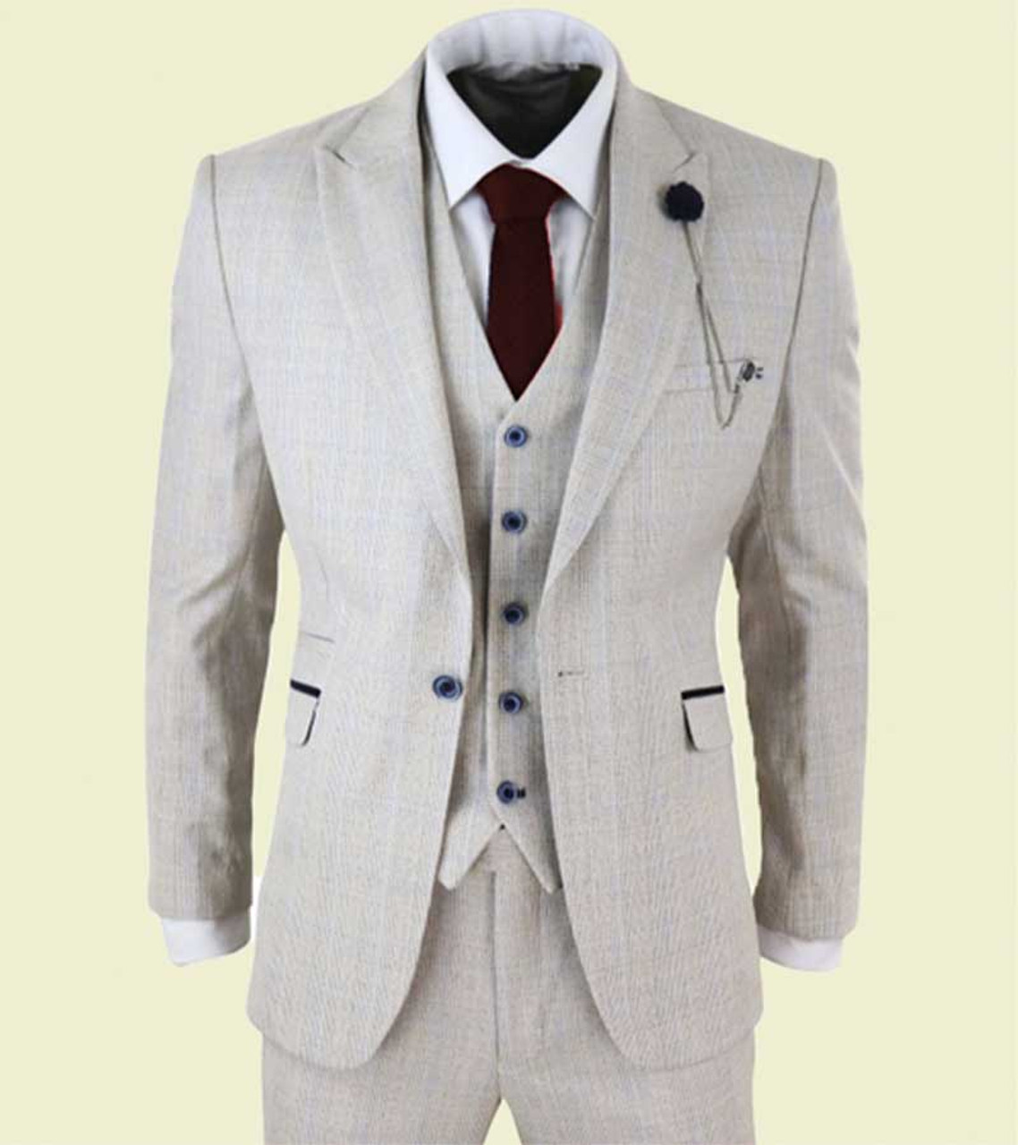 Cornelli Luxury 3 Piece Vested Suit Modern Fit Medium Grey