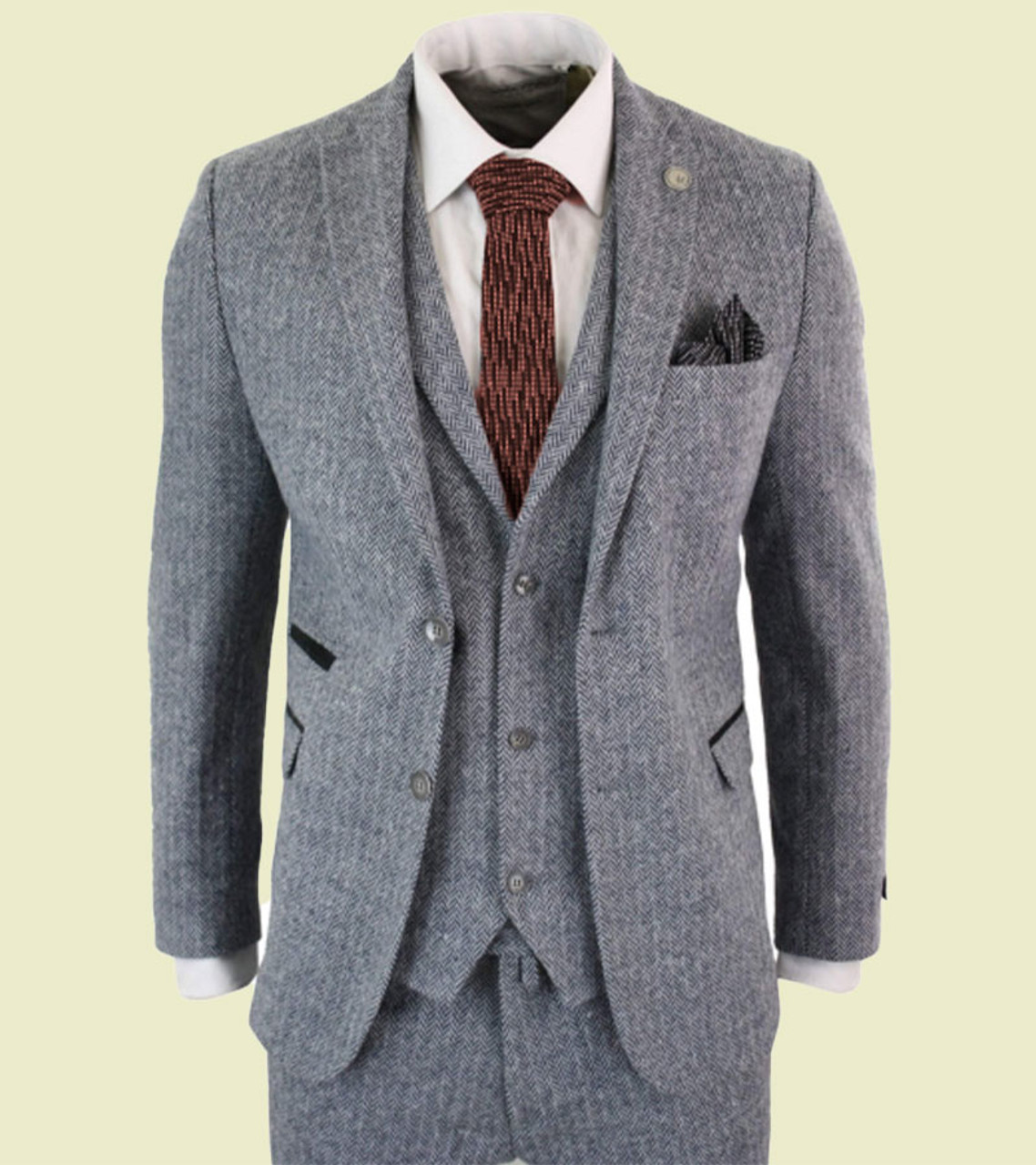 Ghost Tweed Three Piece Suit - EsquireFormalWear