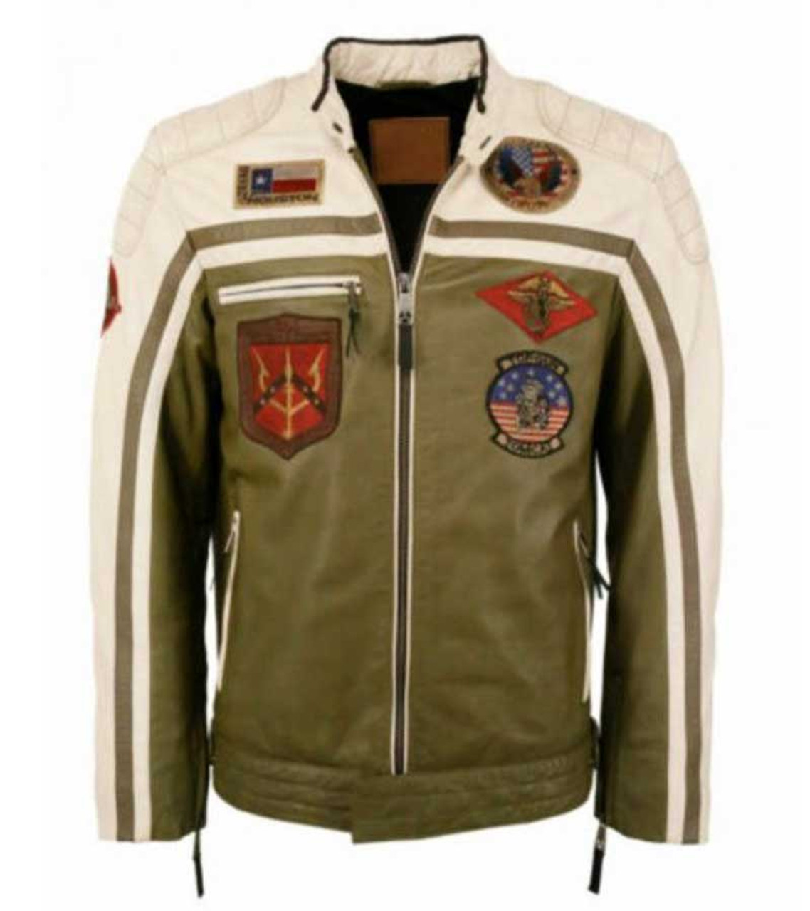 4-H Green and White Varsity Bomber Jacket - The Genuine Leather