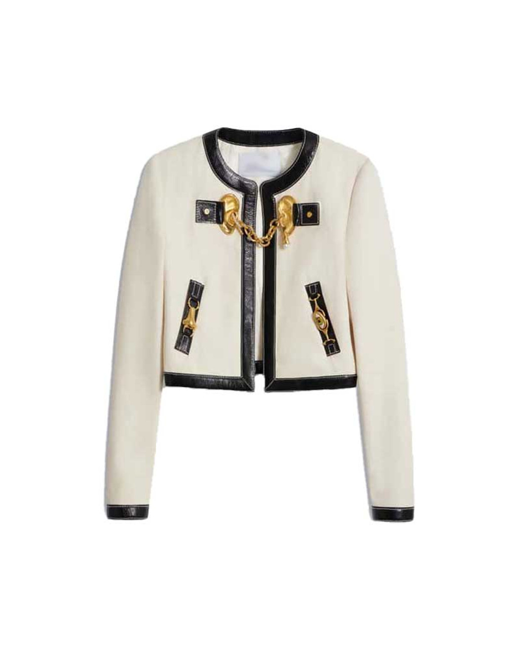 Camille Razat Emily In Paris S02 White And Black Jacket