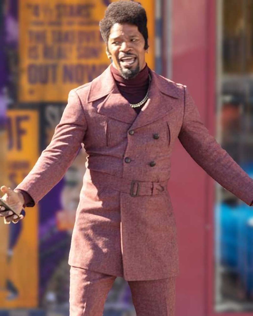 They Cloned Tyrone 2023 Jamie Foxx Wool Coat