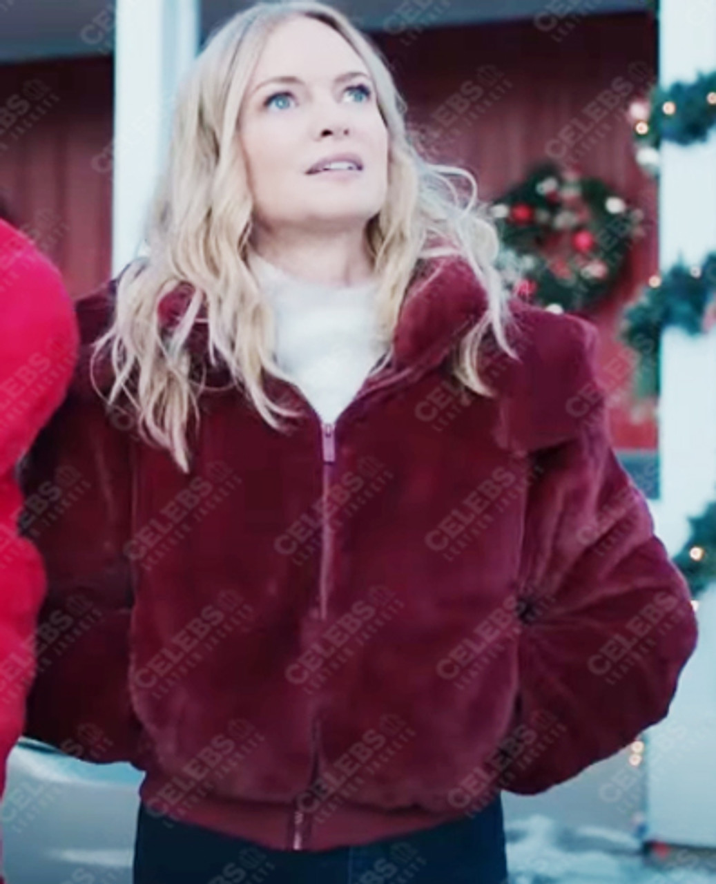 Charlotte Sanders Best Christmas Ever Maroon Jacket