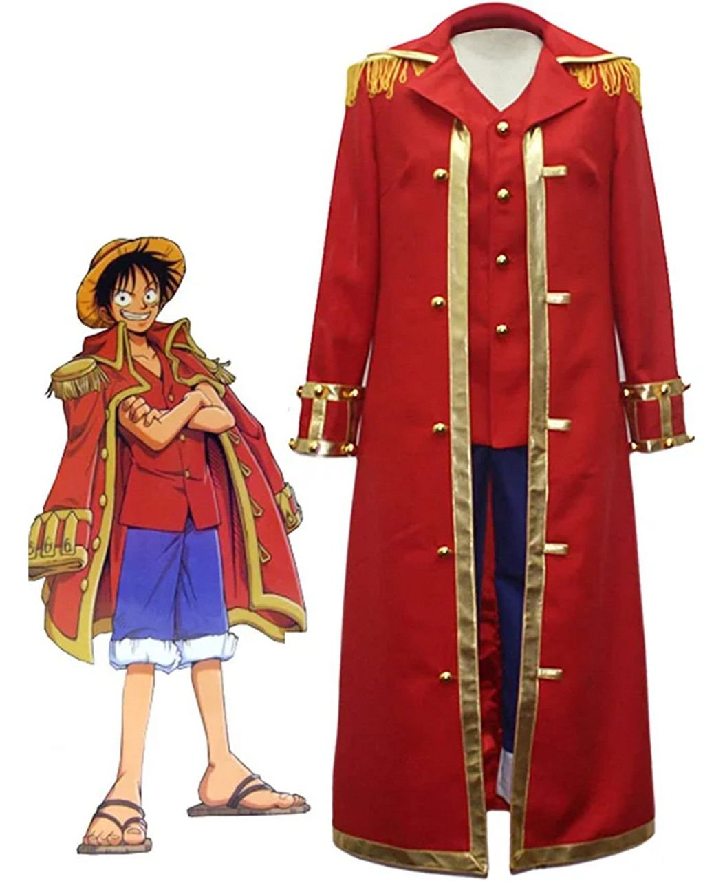 Buy US Size Luffy Cosplay Black Cloak Anime Costume