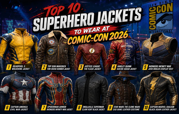 Top 10 Superhero Jackets To Wear At Comic-Con 2026