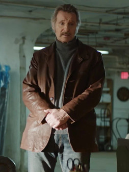 Liam Neeson Absolution 2024 Leather Blazer