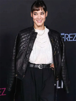Sofia Boutella Emilia Pérez Leather Jacket