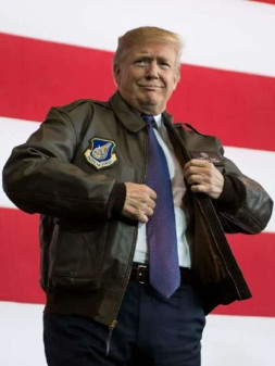 A2 Flight Donald Trump Brown Jacket