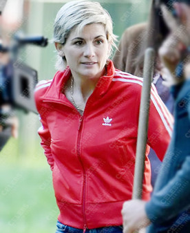 Jodie Whittaker Toxic Town Red Track Jacket