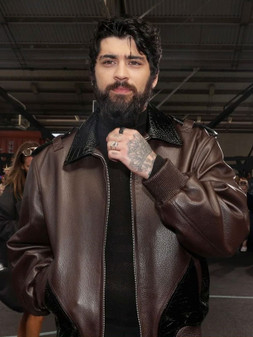 Zayn Malik Off-White Show Leather Jacket