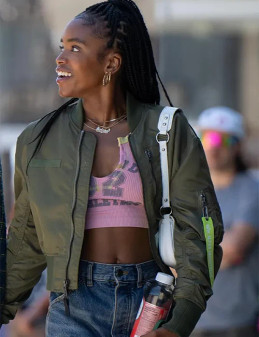Keisha Clark Forever 2025 Lovie Simone Green Bomber Jacket