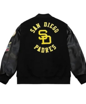 San Diego Padres Vintage SD Black Out Vintage Varsity Jacket