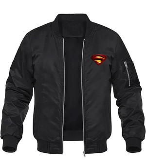Lightweight Black Superman Varsity Jacket