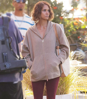 Halle Berry Crime 101 Brown Hoodie